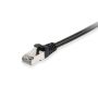 Equip Cat.6A S FTP Patch Cable, 0.25m, Black - 606101