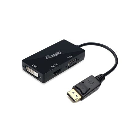 Equip DisplayPort to VGA   HDMI   DVI Adapter,Black - 133441