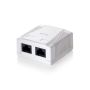 Equip Premium Outlet Box Surface Mount 2-Port UTP Cat.6, white - 235212