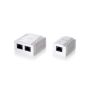 Equip Premium Outlet Box Surface Mount 2-Port UTP Cat.6, white - 235212