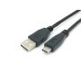 Equip USB 2.0 C to A Cable, M M, 2.0m, Black, 480M transfer - 128885