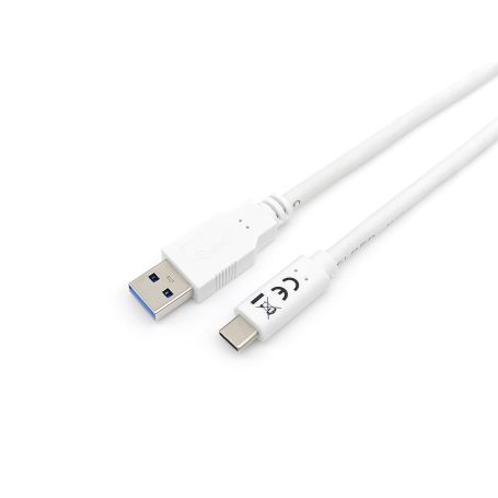 Equip USB 3.2 Gen 1 C to A Cable , M M , 2.0m, 5G transfer, 3A , White - 128364