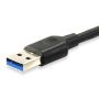 Equip USB 3.2 Gen 1 C to A Cable, 0.25m, M M, 5G transfer, 3A, Black - 128343