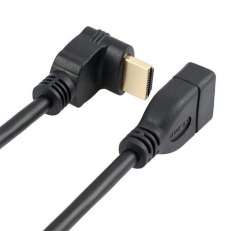 EWENT Cabo HDMI Flex Adapter 270°, HDMI 2.0 4K 60HZ, M F, 0.15M - EC1339