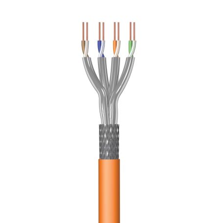 EWENT Networking Cable Cat 7 S FTP AWG23 1 CU 100mt. CPR Eca Calss SOLID, Jacket LSZH Orange - IM1227