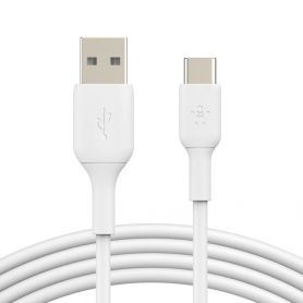 USB-A to USB-C PVC White 1m Twin Pack