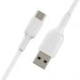 USB-A to USB-C PVC White 1m Twin Pack