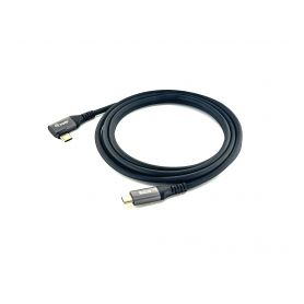 Equip USB 2.0 C to C  90° angled Cable, M M, 1.0m, 100W with Emark   - 128891