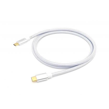 Equip USB 3.2 Gen 2 C to C Cable , M M, 1.0m, 10Gbps, 4K 60Hz, 5A (100W), White  - 128358