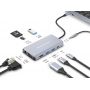 Conceptronic DONN20G 10-in-1 USB 3.2 Gen 1 Docking Station, HDMI, VGA, USB-A 3.0 x 3, SD, TF MicroSD, Audio, 100W USB PD