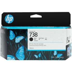 HP 738 130-ml Black DesignJet Ink Cartridge  - 498N4A