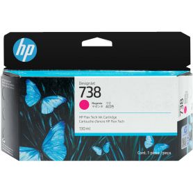 HP 738 130-ml Magenta DesignJet Ink Cartridge  - 498N6A