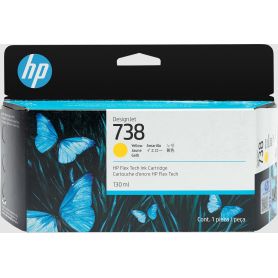 HP 738 130-ml Yellow DesignJet Ink Cartridge  - 498N7A