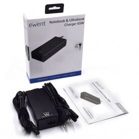 EWENT Carregador de portátil 65W para LENOVO, IBM, conector 5.5x2,1mm  - EW3888