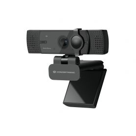 Conceptronic AMDIS08B 4K Ultra HD Autofocus Wide Angle Webcam with Dual Microphone  -