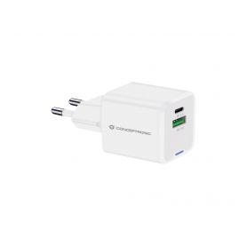 Conceptronic ALTHEA15W 2-Port 20W GaN USB PD Charger, USB-C x 1, USB-A x 1, QC 3.0, PPS  -