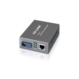 TP-Link 10/100Mbps RJ45 to 100Mbps single-mode SC fiber Converter, Full-duplex, Tx1550nm, Rx1310nm, up to 20Km - MC111CS