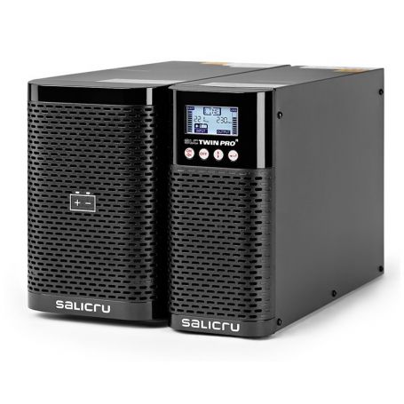 UPS Salicru SLC-1500-TWIN PRO2 - BASE B1 + 2 EXTENSÕES - 1500VA, On-Line DB - 117 Min. (75% Carga) - 699CA000006+2x699BW000002