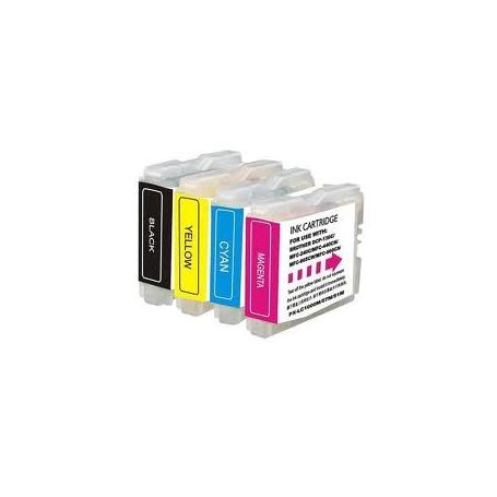 Brother Pack Económico preto/Cyan/magenta e amarelo, 300 págs., para DCP-J552DW/DCP-J752DW/ MFC-J470DW e MFC-J870DW - LC121VALBP