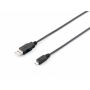 Equip Cabo USB 2.0 Macho Micro B Macho 1.0m, black - 128594