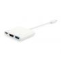 Equip Adaptador USB Type C to HDMI Female/USB A Female/PD Adapter - 133461