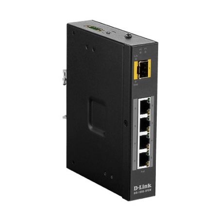 D-link 5 Port Unmanaged Switch with 4 x 10/100/1000BaseT(X) ports (4 PoE) & 1 x 100/1000BaseSFP ports - DIS-100G-5PSW