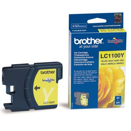 Brother Tinteiro amarelo, Duração estimada até 325 páginas (segundo ISO/IEC 24711)  - LC1100Y