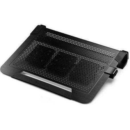 Cooler Master Notepal U3 Plus, Aluminium, 3 moveable fan's 80mm, slim, turns into a carry case, ergonomic design