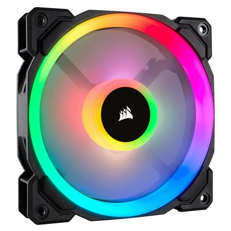 Corsair LL Series, LL120 RGB, 120mm Dual Light Loop RGB LED PWM Fan, Single Pack - CO-9050071-WW