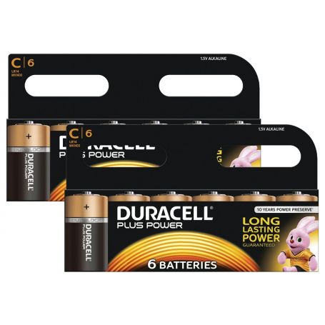 Battery General Alkaline - Duracell Plus C Size 12 Pack BUN0035A