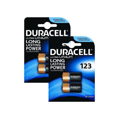 Battery Camera Duracell Lithium - DL123/CR123A Lithium Battery - 4 Pack BUN0088A