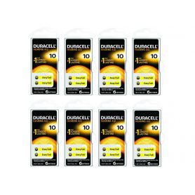 Battery General Zinc air - Duracell Hearing Aid Battery 8 x 6 Pack DA10B8