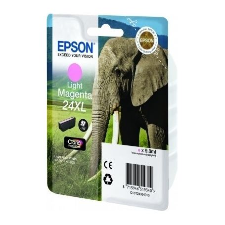 Epson Tinteiro Magenta claro Série 24XL Elefante Tinta Claria Photo HD (c/alarme RF+AM) - C13T24364022