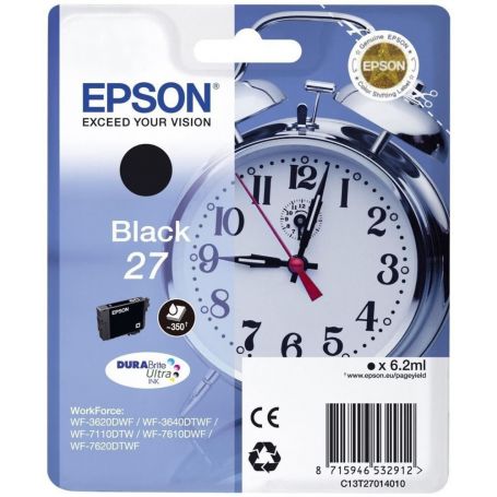 Epson Singlepack Black 27 DURABrite Ultra Ink - C13T27014022