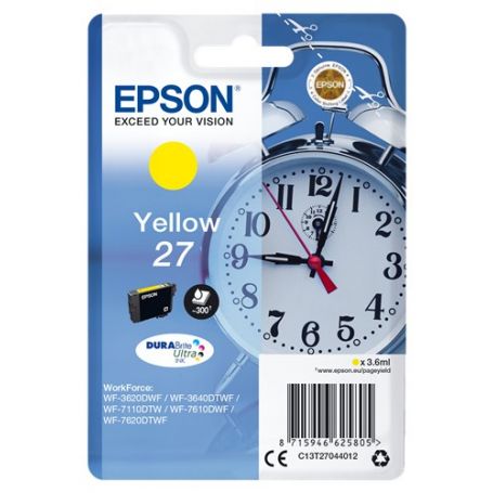 Epson Singlepack Yellow 27 DURABrite Ultra Ink - C13T27044012