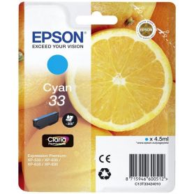 Epson Singlepack Cyan 33 Claria Premium Ink - C13T33424022