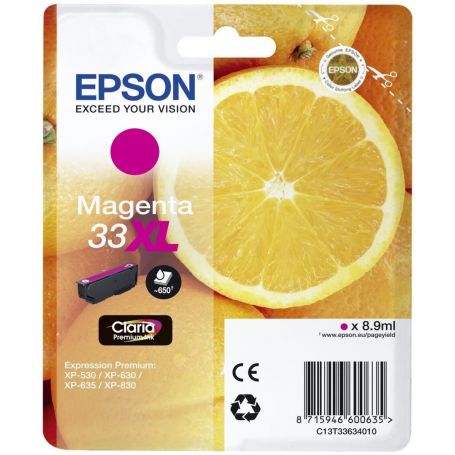 Epson Singlepack Magenta 33XL Claria Premium Ink - C13T33634022