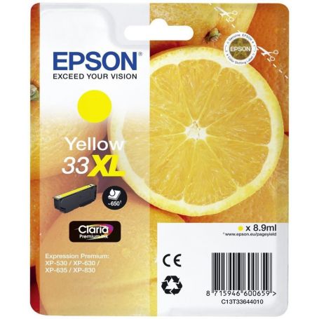 Epson Singlepack Yellow 33XL Claria Premium Ink - C13T33644022