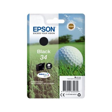 Epson Singlepack Black 34 DURABrite Ultra Ink - C13T34614020