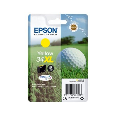 Epson Singlepack Yellow 34XL DURABrite Ultra Ink - C13T34744010