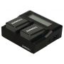 Power Charger  110-240V - Duracell LED Dual DSLR Battery Charger DRS6120