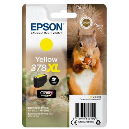 Epson Singlepack Yellow 378XL Claria Photo HD Ink - C13T37944010