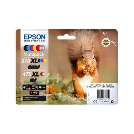 Epson Multipack 6-colours 478XL Claria Photo HD Ink - C13T379D4010