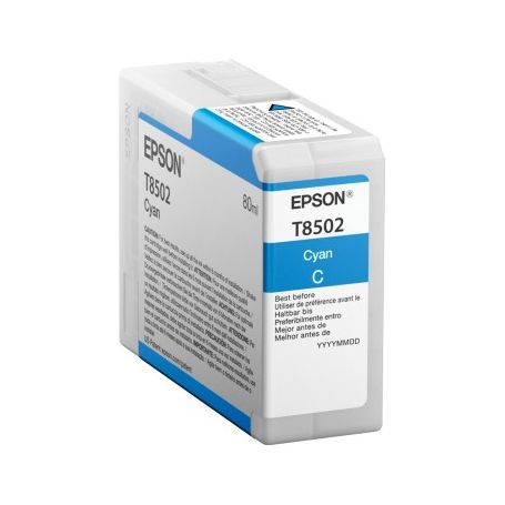 Epson Singlepack Cyan T850200 UltraChrome HD ink 80ml SC-P800 - C13T850200