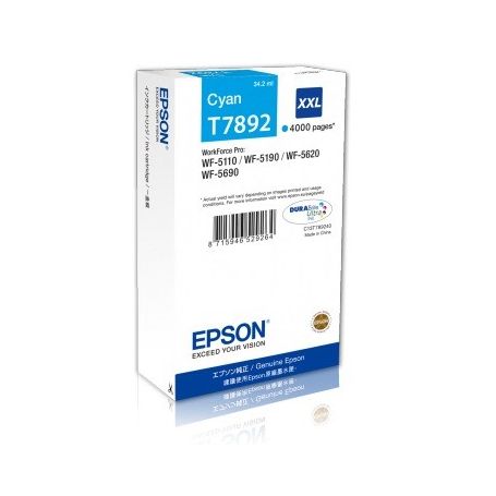 Epson Tinteiro Cyan XXL 4000p WF-5xxx - C13T789240