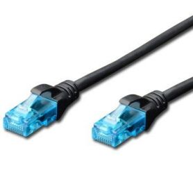 EWENT Cabo de rede Cable CAT 5e U/UTP 1.0m preto - IM1153