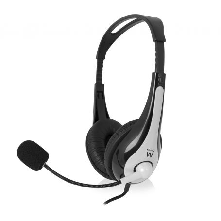 EWENT Headsets stereo com microfone e controlo de volume, jack 3.5mm - EW3562