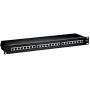 Equip CAT.6 Patch Panel 24-Port 19 inch 1U Black, Shielded - 326424