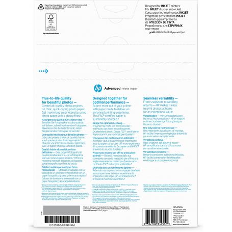 HP Advanced Glossy Photo Paper 250 g/m²-A4/210 x 297 mm/25 sht - Q5456A