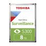 Toshiba S300 Surveillance - Disco rígido - 8 TB - interna - 3.5'' - SATA 6Gb/s - 7200 rpm - buffer 256 MB